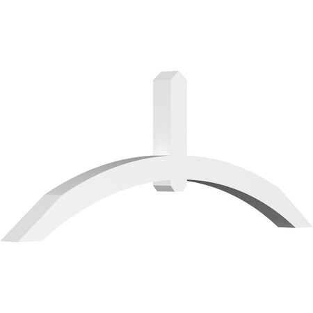 Ekena Millwork Archdale Architectural Grade PVC Gable Bracket, 72"W x 27"H x 4"D x 4"F, 9/12 Pitch GBP072X27X0404ARC00